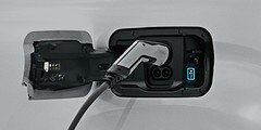 Modré světlo na zásuvce vozu Citroën ë-Berlingo