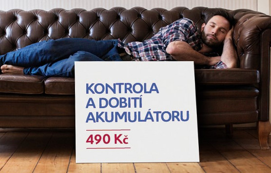 Kontrola stavu a dobití akumulátoru